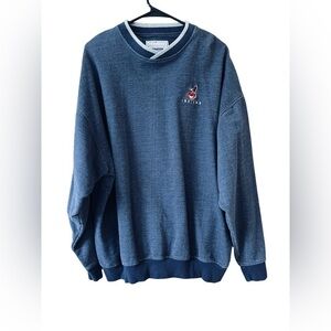 Vintage 90s Starter Cleveland INDIANS WAHOO embroidered MLB pullover sweater